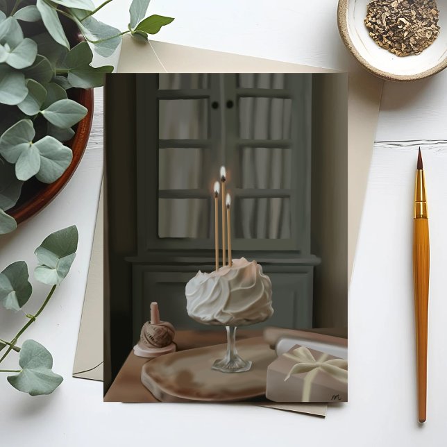 Födelsedagen Önskemål | Cake Painting Birday Card (Skapare uppladdad)