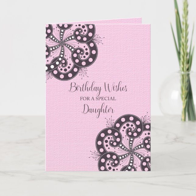 Födelsedagen Önskemål för en Speciell dotter Kort (Framsida)