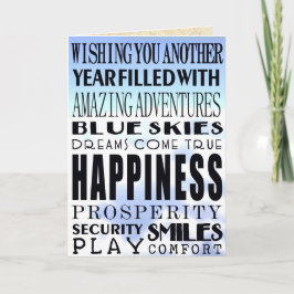 Födelsedagen Önskemål Kort