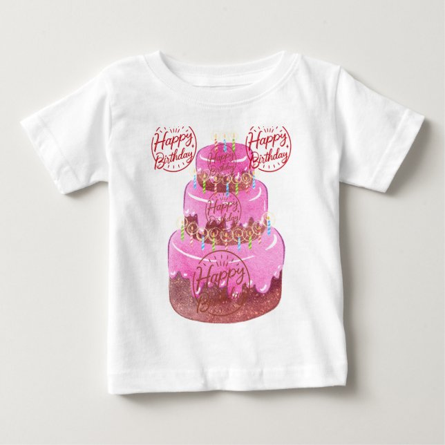 Födelsedagen önskemål t shirt (Framsida)