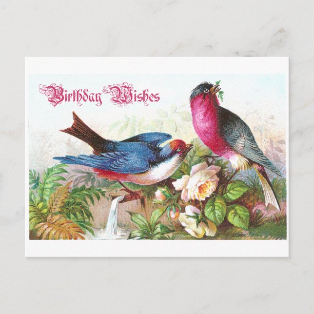 Födelsedagen Önskemål Vykort (Framsida)