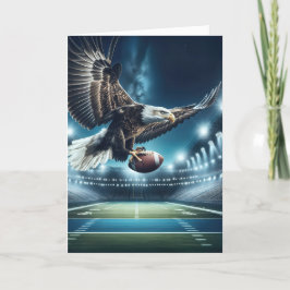 Födelsedagen Örn med fotboll Kort