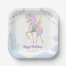 Födelsedagen Pappra Tallrikar med en förtjusande e