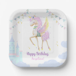 Födelsedagen Pappra Tallrikar med en förtjusande e