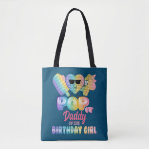 Födelsedagen Pop it Girl Bday Party Funny Tygkasse