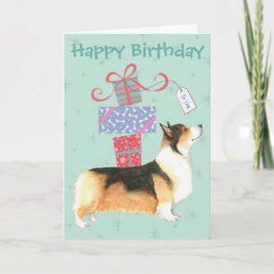 Födelsedagen Presenter Pembroke Welsh Corgi Card Kort