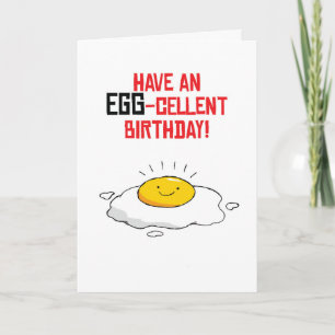 Födelsedagen Puns-Egg Birthday Kort