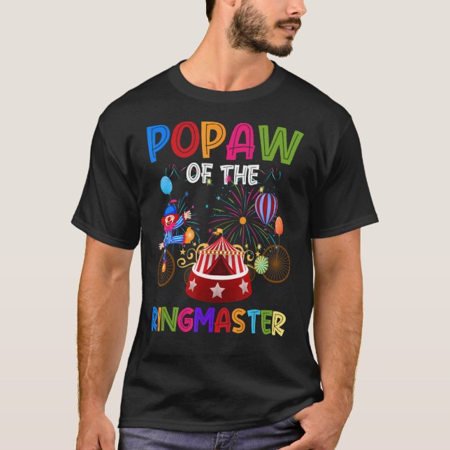 Födelsedagen Ringmaster Circus Birthday P T Shirt (Framsida)