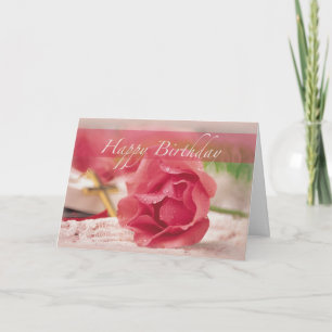Födelsedagen Rosa ros, Kor, Religiösa Kort
