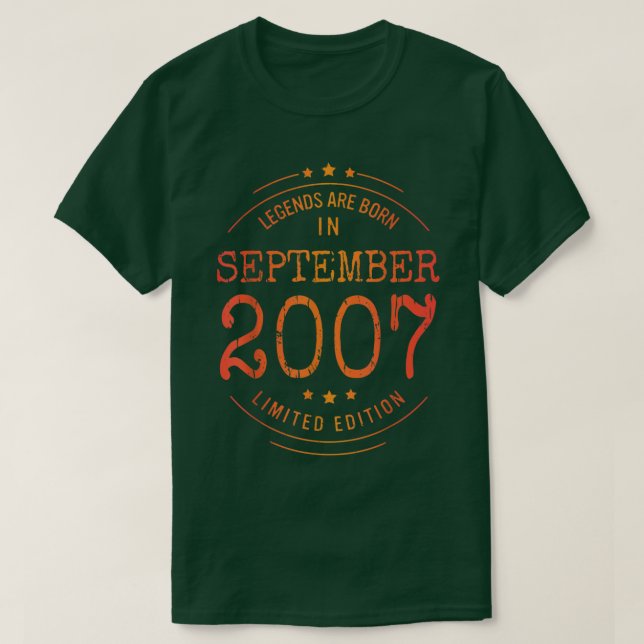 Födelsedagen september 2007 Använt Begränsad utgåv T Shirt (Design framsida)