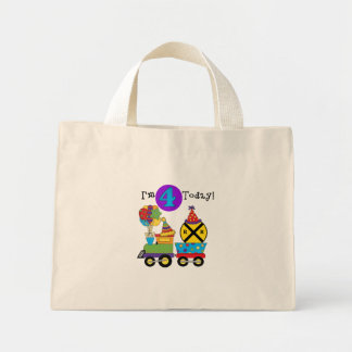 Födelsedagen Tåg 4e födelsedagen Tshirts och gåvor Mini Tygkasse