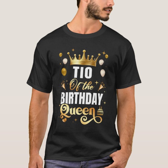 Födelsedagens drottning Funny Matching Birthday T Shirt (Framsida)