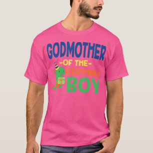 Födelsedagens gudmor till pojken Saurus Rex Dinos T Shirt