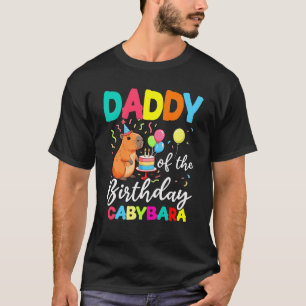 Födelsedagens pappa Capybara Girl Bday Party Fam T Shirt
