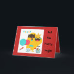 Födelsedagens sista hälsningskort kort<br><div class="desc">Två små karaktärer önskar er en grattis på födelsedagen.</div>