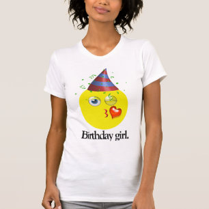Födelsedagflicka Emoji T Shirt