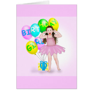 Födelsedagflicka Hälsningskort