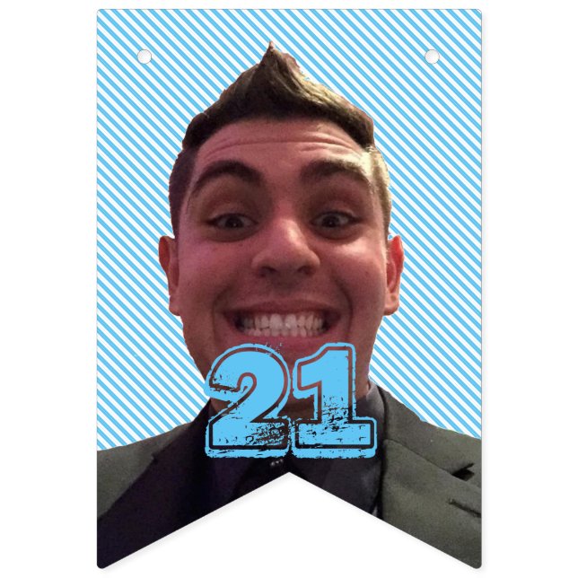 Födelsedagfoto och ålder vimplar (Första flaggan)