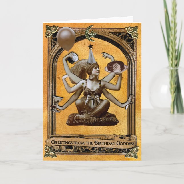 Födelsedaggudinna Kort (Framsida)