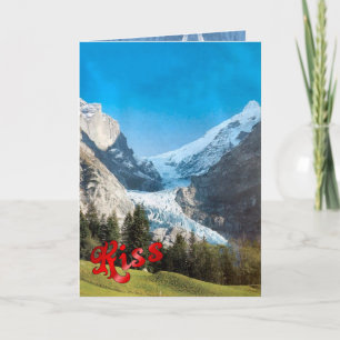 Födelsedaghälsningar - glaciär, Grindelwald Kort