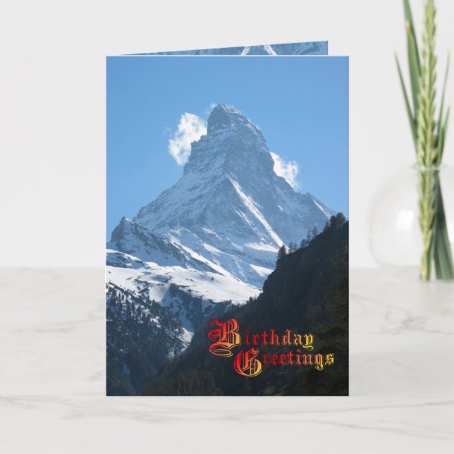 Födelsedaghälsningar - Matterhorn, Zermatt Kort (Framsida)