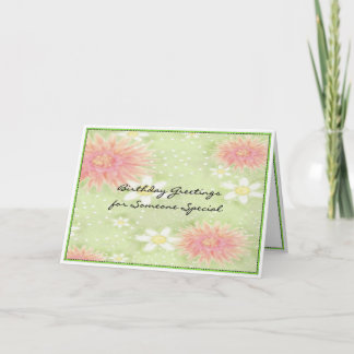 Födelsedaghälsningar - någon som är speciell kort