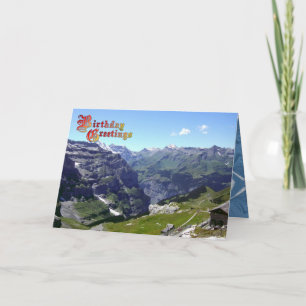 Födelsedaghälsningar - Oberland landskap Kort