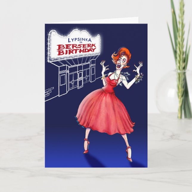 Födelsedaghälsningkort #1 (förbigå), kort (Framsida)