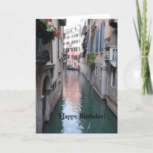 Födelsedaghälsningkort med Venedig, italien Kort