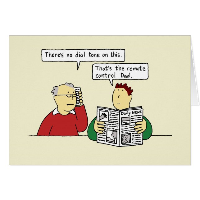 Födelsedaghumor för gammalare pappa hälsningskort (Framsidan Horizontal)