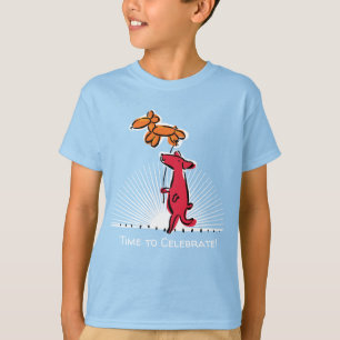 Födelsedaghund med ballongdjur t shirt