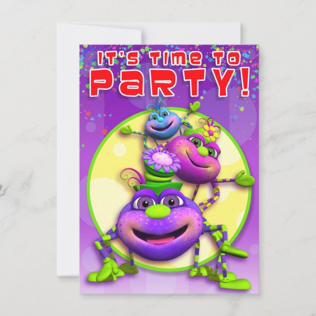 FödelsedagInbjudan-ItsyBitsy spindlar Inbjudningar (Framsida)