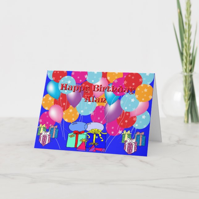 Födelsedagkort för Alan Kort (Framsida)