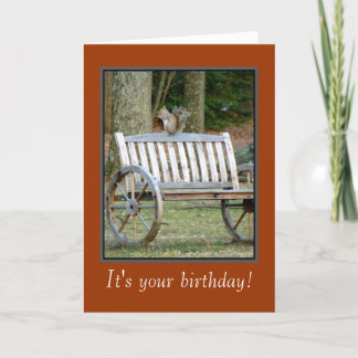 Födelsedagkort för ekorre n Nut Kort