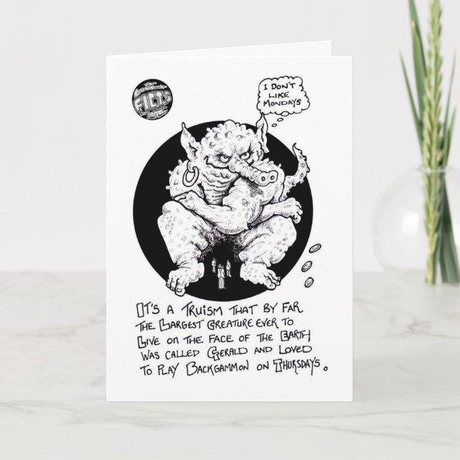 Födelsedagkort för FICTS "Gerald" Kort (Framsida)