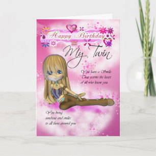 Födelsedagkort för mitt tvilling-, Moonies Cutie Kort