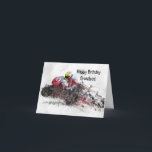 FÖDELSEDAGKORT FÖR RACING-BARNBARNET KORT<br><div class="desc">Perfekt för det snabbhetsdemoniska barnbarnet.</div>