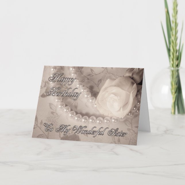 Födelsedagkort för syster kort (Framsida)