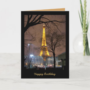 Födelsedagkort med det Eiffel torn Paris Kort