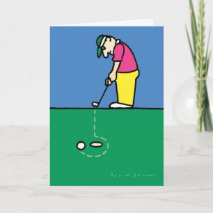 Födelsedagkort med golftema kort