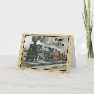 Födelsedagkort med tåg kort