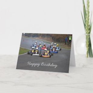 Födelsedagkortet av går karting karttävlingen kort
