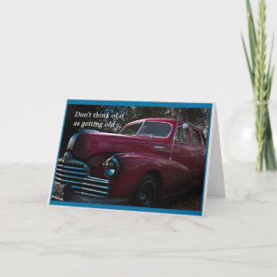 Födelsedagkortvintage car kort