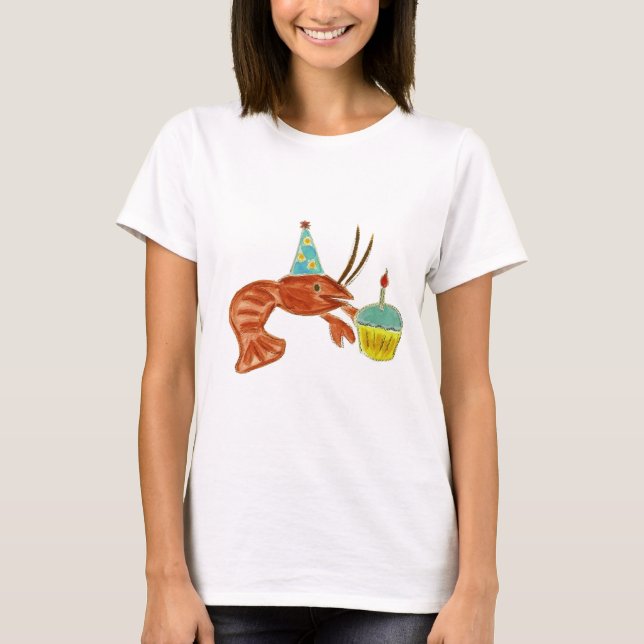 Födelsedagkräftormuffin Tee Shirt (Framsida)