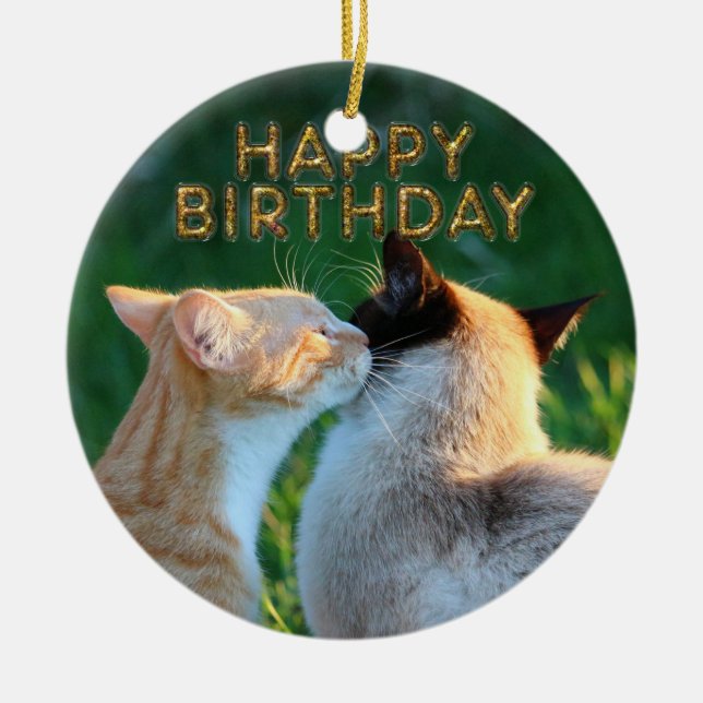 Födelsedagkyss Julgransprydnad Keramik (Framsidan)