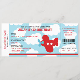 Födelsedaglogiet passerar flygplan för biljetten inbjudningar