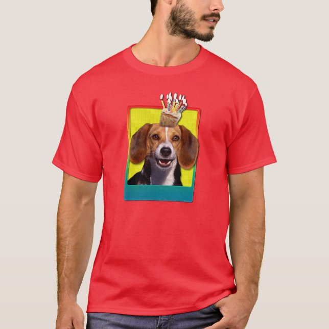 Födelsedagmuffin - Beagle T-shirt (Framsida)