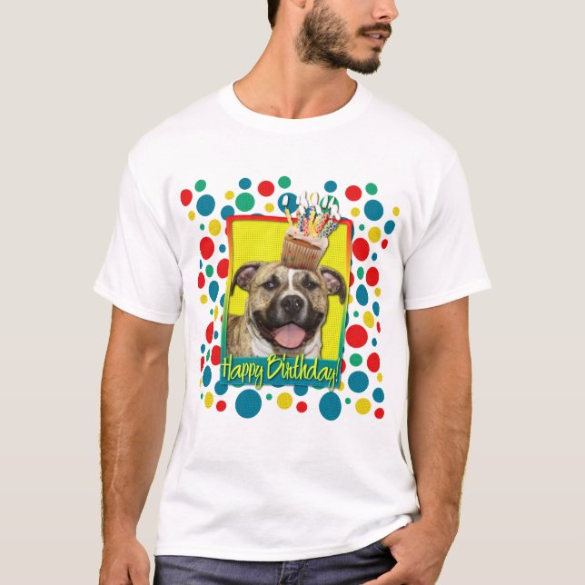Födelsedagmuffin - Pitbull - Tigger Tee Shirt (Framsida)