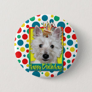Födelsedagmuffin - Westie - tank Knapp