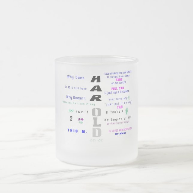 Födelsedagmugg - H Frostad Glasmugg (Center)